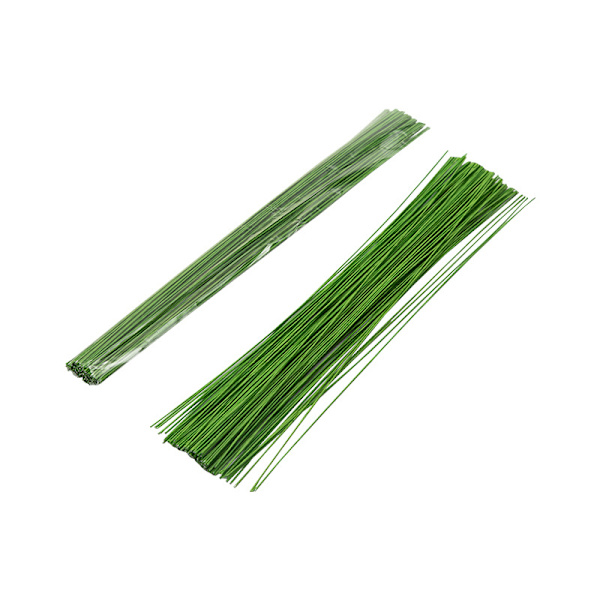 Mørkegrønn blomsterpapirdekket ståltråd 30 cm, 50/pakke, ZQKLA