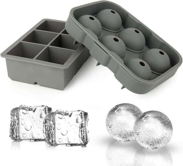 Silikonformar för isbitar (Set om 2), Isbollsform, ZQKLA