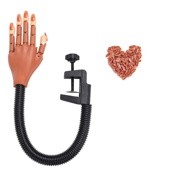 Manikyr Ledövning Konstgjord Hand Och Nagelset - Ledad Konstgjord Hand + Nagelbit