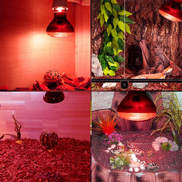 E27 Reptil Infraröd Nattvärmelampa Glödlampa 100W Dimbar Retro
