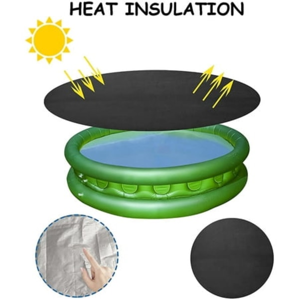 Solvarmeplade til Overjordisk Pool (15 FT), 8-15Ft Rund Diameter, ZQKLA