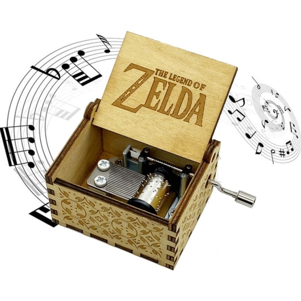 The Legend of Zelda Musikdosa Trä Handvev, Trä Antiqu, ZQKLA