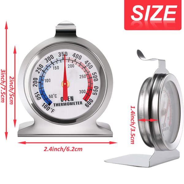 Bred Dial Ovn Termometer Klassisk Serie Termometer Rustfrit, ZQKLA