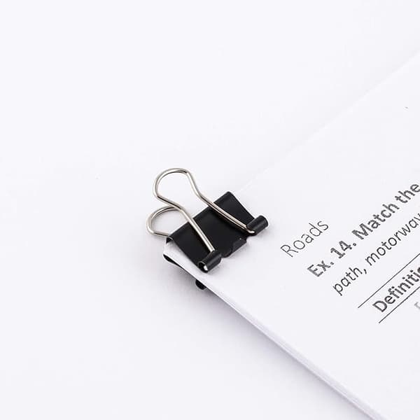 12 sorte mapper | 15mm | Alsidig papirclips etui | Arbejdsbog |