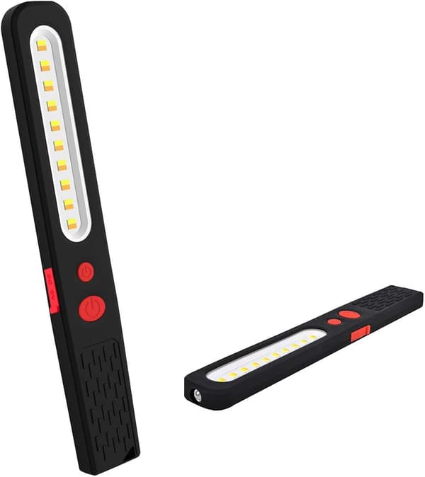 Oppladbar LED Arbeidslampe, Dual Color Combo Lys 2 i 1 Inspec