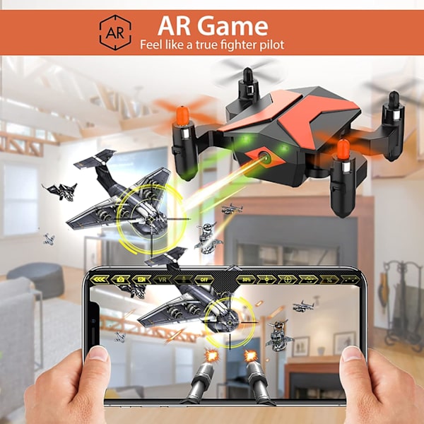 Drone med kamera - FPV-droner for barn, RC-quadkopterdrone, ZQKLA