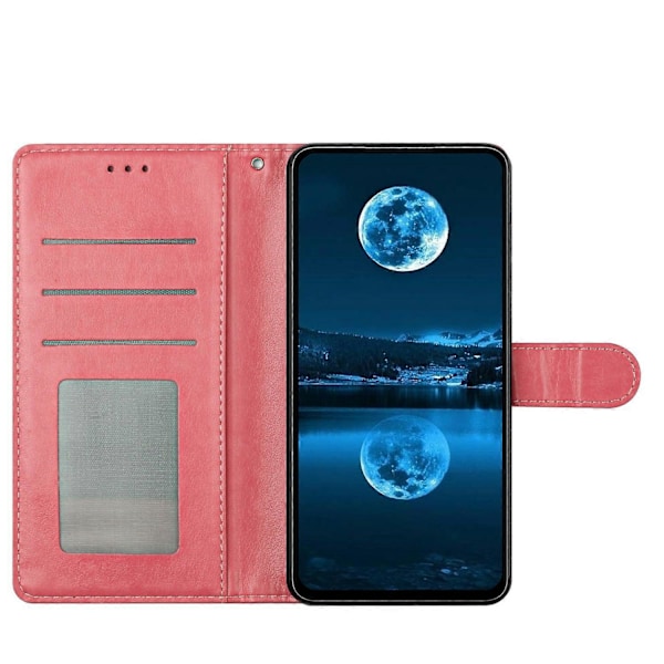 För Samsung Galaxy A05s 4G Läder Telefonfodral Plånbok Ställ Skydd med Praktisk Rem Pink