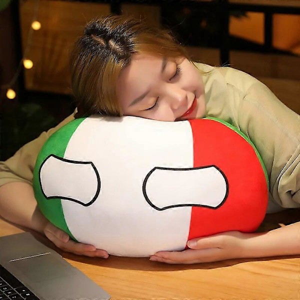 10/30/40CM Nationalflagga Plyschleksak Kawaii Landsflagga Boll Docka Mjuk Vadderad Kudde Barn Gåva Julklapp Soffdekor korea about 40cm