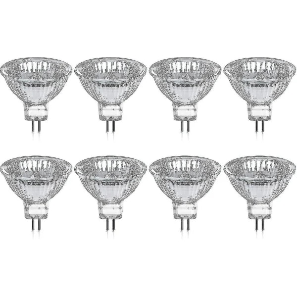 Pakke med 8 halogenpærer Gu5.3 Mr16 35w 12v Dæmpbar - varm hvid 2800k, 400 lumen, cover Jz [DB]