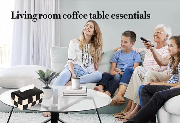 Rektangulær Servietboks Cover, Moderne PU Læder, Elegant, ZQKLA