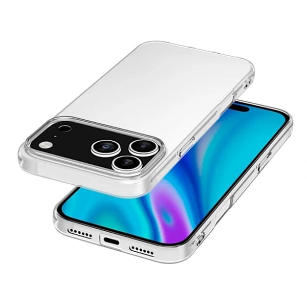 iPhone 17 Pro Kuori Slim Fit TPU Läpinäkyvä,su