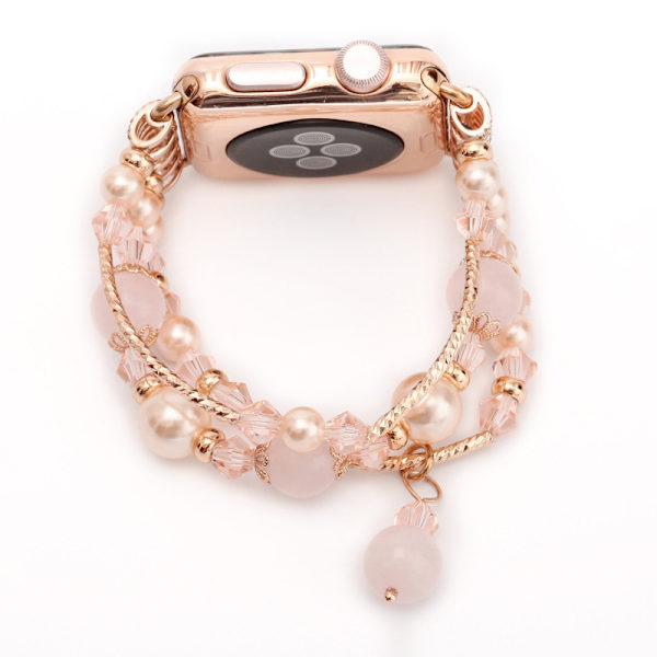 （Perleband）Rem kompatibel med Apple Watch 42/44/45mm, Kvinder, ZQKLA