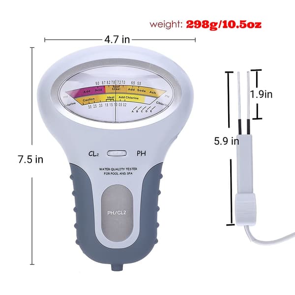 Multifunktionel Digital PH Tester, PC-102 PH Klor Tester f,ZQKLA