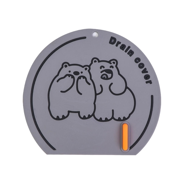 （Grey 3 pieces）Cartoon Design Silicone Floor Drain Cover Sea,ZQKLA