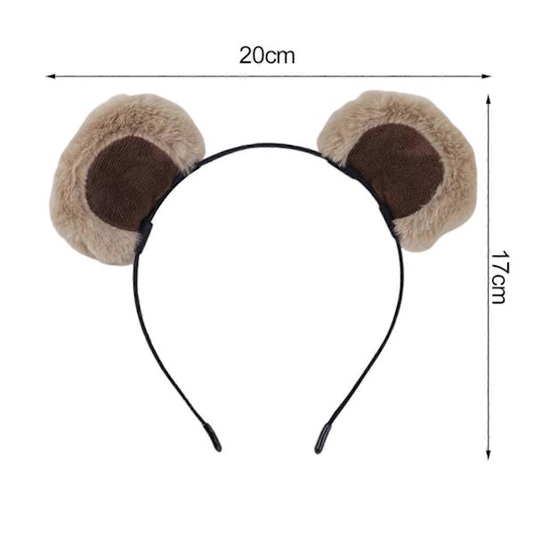Chipmunk Øre Hodebånd Plysj Bjørn Øre Dekor Jente Hodeplagg Elastisk Design Dyretema Hodebånd Sminke Hodeplagg Khaki
