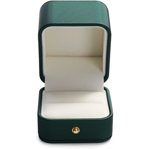 Läder Smyckeskrin Förslag Ring Presentask Smycke Display Case(G