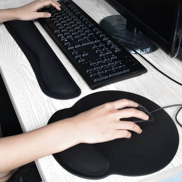 Ergonomisk Musmatta - Spelmusmatta med Gel-handledsstöd, C,ZQKLA