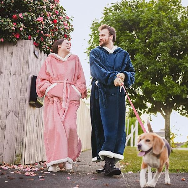 Oversized Wearable Blanket Hoodie, Lang Sherpa Fleece Tæppe, ZQKLA