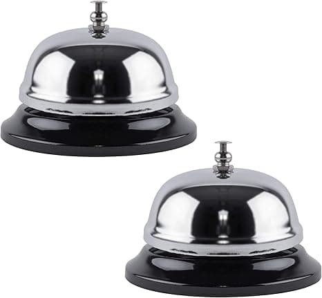 2-pack Ringklocka Reception 8,5 cm Silver Metall Rostskydd, ZQKLA