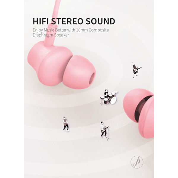 Trådløse Ørepropper Bluetooth Hovedtelefoner Halsbånd: 100H Ultra-L,ZQKLA