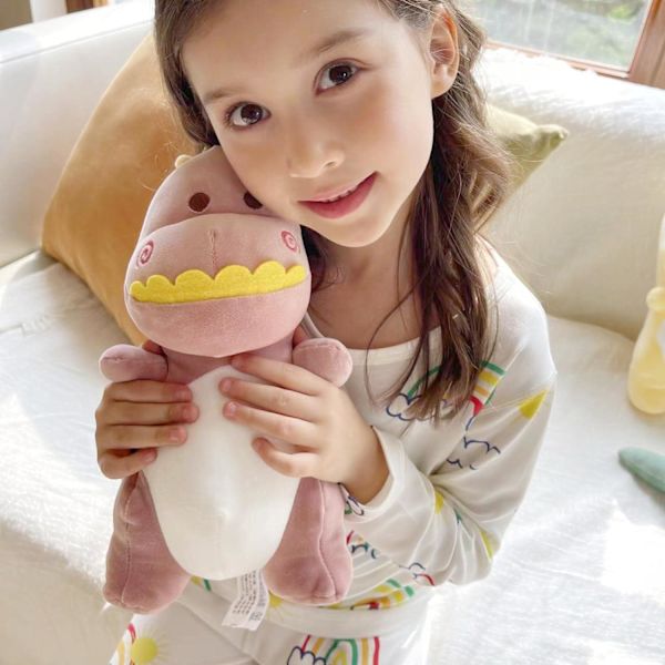 Dinosaurie Gosedjur, 30CM, Rosa Söt Dinosaurie Plysch Dinosa, ZQKLA