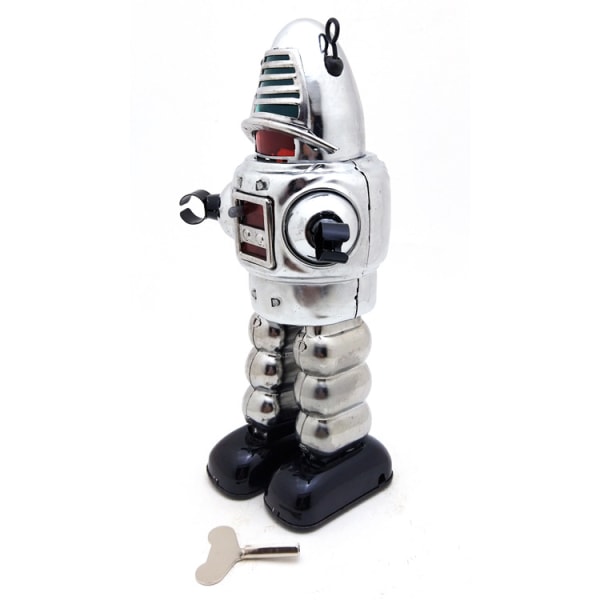 Voksne fægterobotter samler rekvisitter til legetøjsfotografering