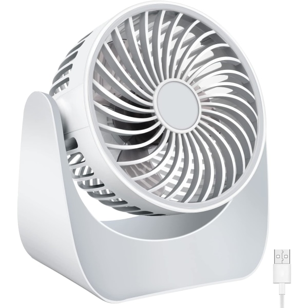 USB Fan Silent Mini Fan 360° rotation (hvid)