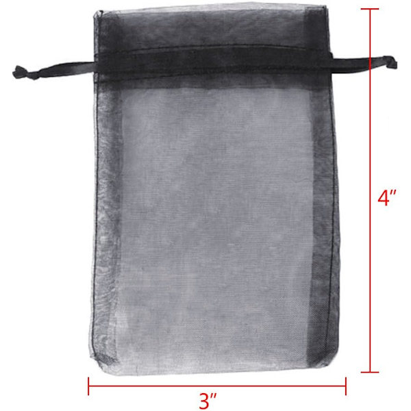 Organza-lahja-makeiskassit läpinäkyvät verkko-korupussit vetoketjulla, ZQKLA