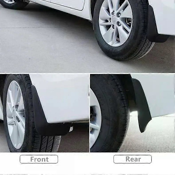 Til Ford Mondeo Mk4 2007 2008 2009 2010 2011 2012 Stænklapper 4 stk. Mudflaps Stænkskærme Forreste Bageste Skærme Acc