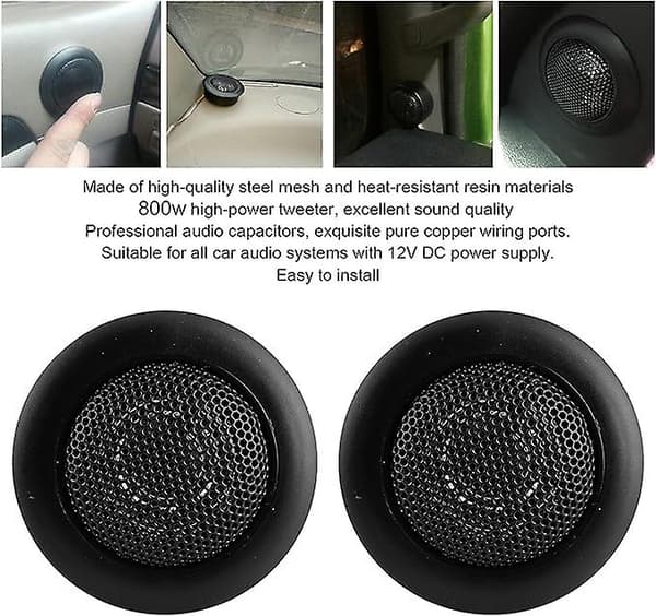2 bilhögtalare, universella 200W högtalare med hög effekt, högfrekventa