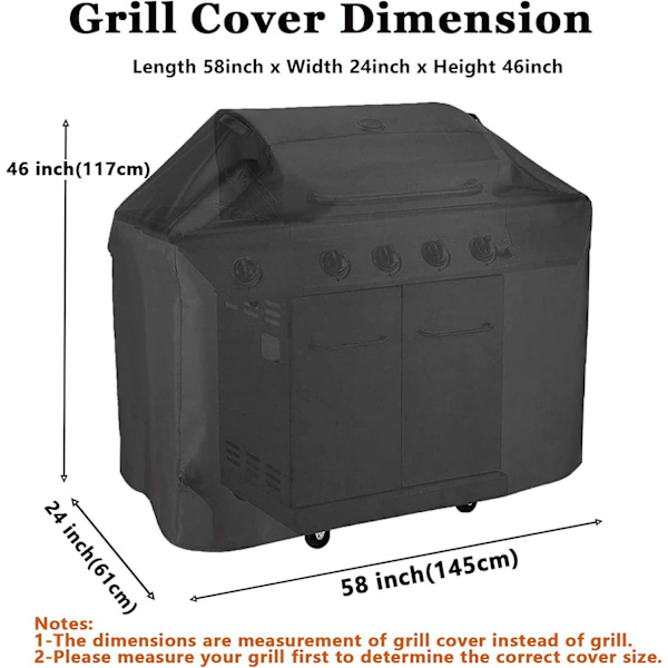 BBQ Cover Kraftig 420d Oxford Stof Udendørs Grill Cover Ov,ZQKLA