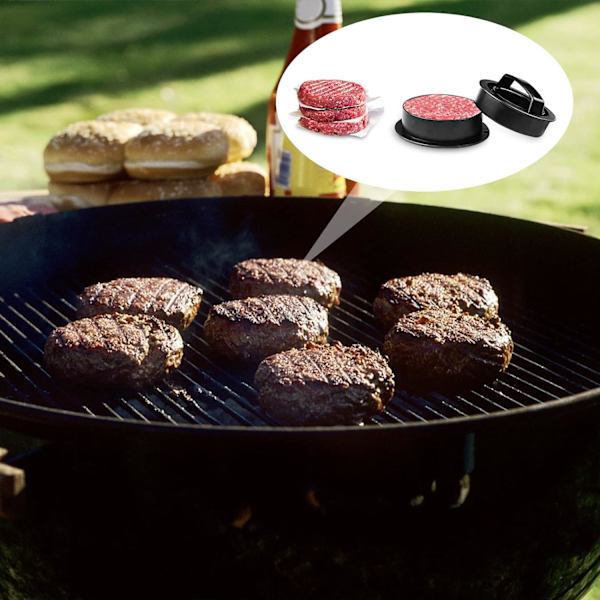 Professionel 3-i-1 Burgerpresse, Non-Stick Burgerpresse med ZQKLA