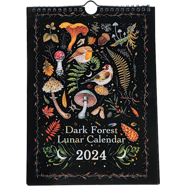Väggkalender 2024, Mörk Skog Månekalender 2024 2025 med 12