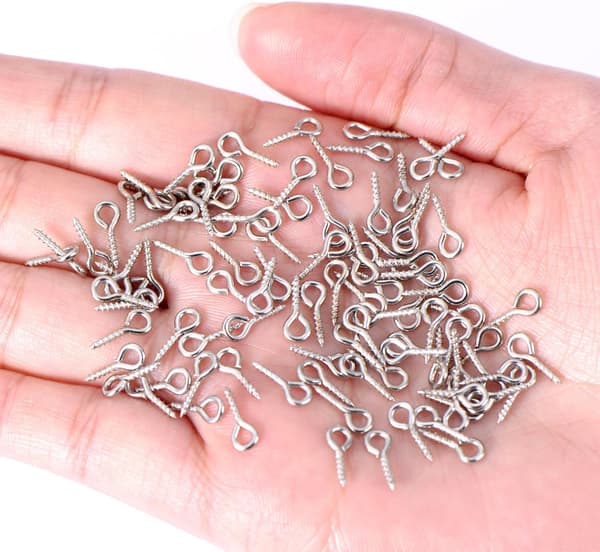 10 mm per ring 4 mm rostfria öglekrokar ögleskruvar för R,ZQKLA