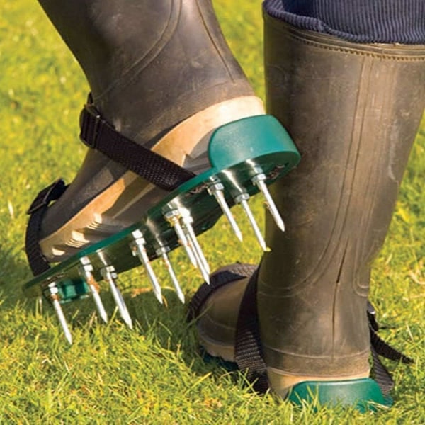 MANUAL Shoe Aerator Lawn Aerator with 13x 5cm Spikes and Cli,ZQKLA