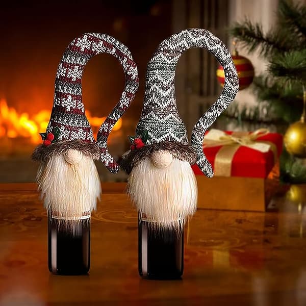Nisse Julepynt Vinflaskedeksel, 4 Stykker Han,ZQKLA