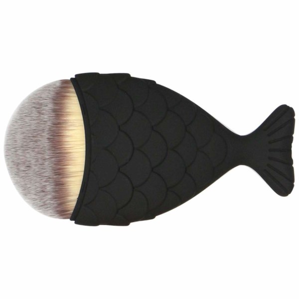 1-pack Mermaid Tail Portable Makeup Borste, utsökt Fishtail Sha