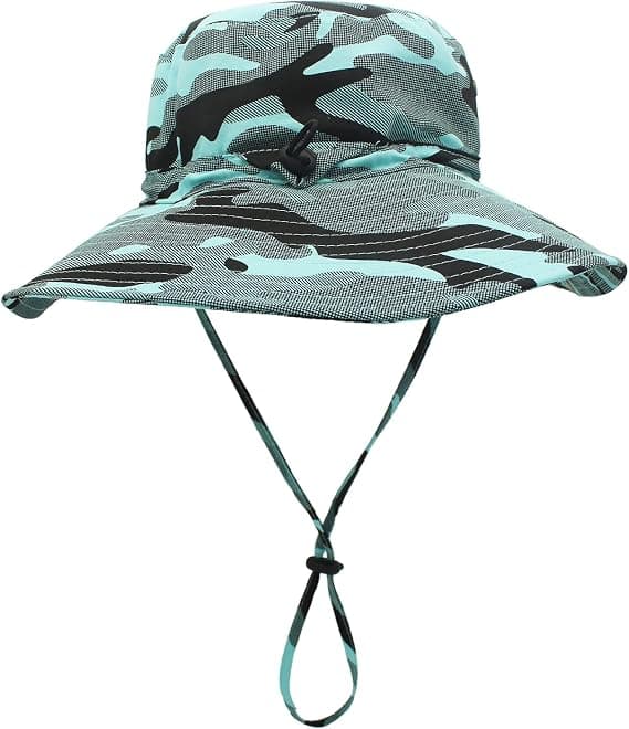 Dewenwils Unisex Foldbar Solhat Bred Skygge Camouflage Sommerhat