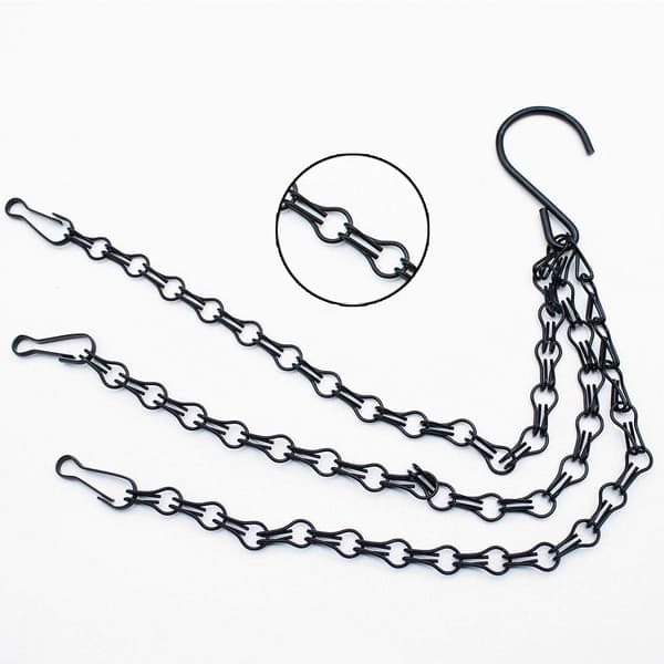 Dewenwils [4-pack] 40 cm Hängkedja för Korg med 3 Trådar, Metall