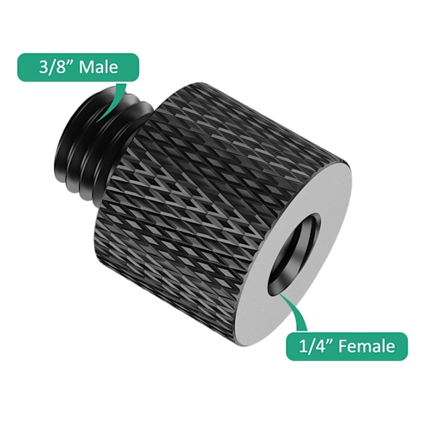 8 kpl Adapteriruuvia, 1/4 uros - 3/8 naaras ja 3/8 uros, ZQKLA