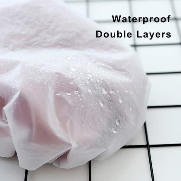 4-pack Återanvändbar Duschmössa Hårskydd Satin Spa Dubbla Lager, ZQKLA