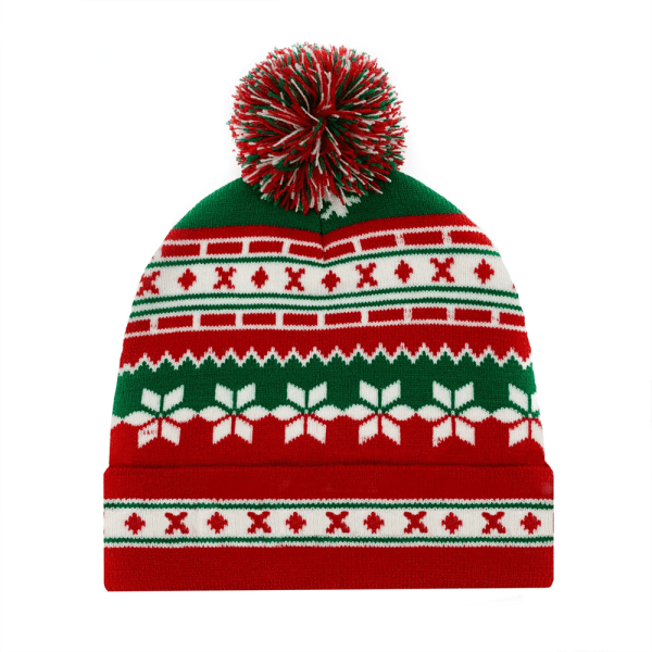 Unisex Julehatt Vinter Strikket Heklet Beanie Santahatt, ZQKLA