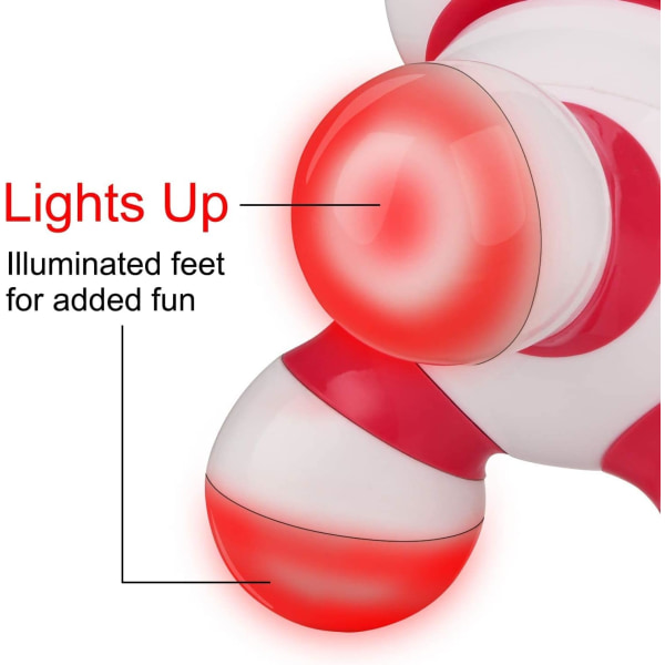 Minivibrerande handhållen massageapparat med LED-ljus, perfekt för H,ZQKLA