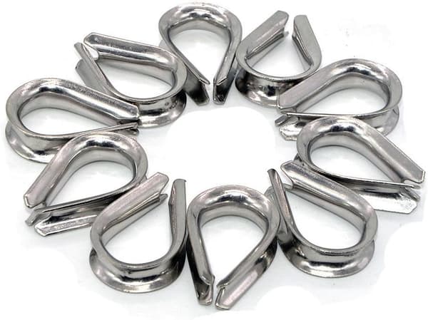 Kabeltråd Lugs til 4mm Rustfrit Stål Marine Wire 10stk, ZQKLA