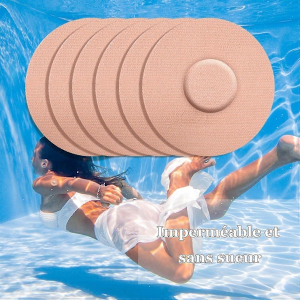 30 Stk. Freestyle Libre Selvklebende Plaster 7,5x7,5cm, Vanntette Plaster for Freestyle Libre 1 2 & 3 Sensor - Midten av