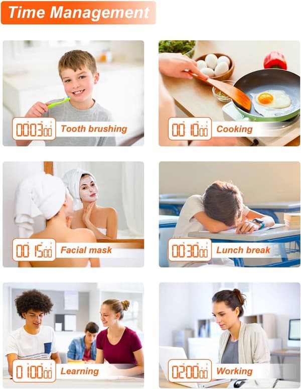 Køkken Timer, Køkken Timer, Digital Stopur og Nedtælling, ZQKLA