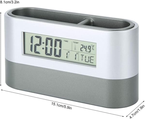 Elektronisk Penneholder, Baggrundsbelyst Kalender, Penneholder, Multifunktionel, ZQKLA