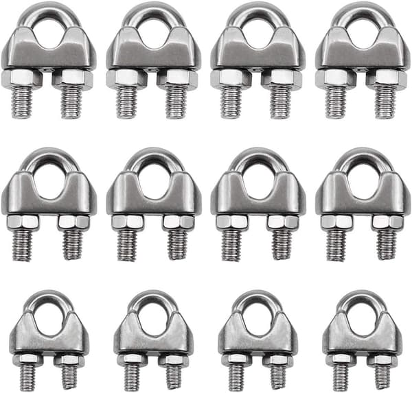 Wire Rope Clip Kabelklemme 304 Rustfrit Stål U-Bolt Saddel, ZQKLA