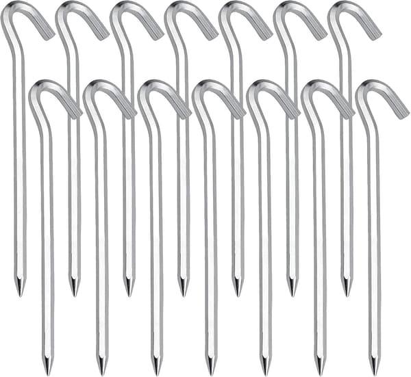 14-pack Campingtältpinnar, Gardinkrokar, Heavy Duty Me,ZQKLA
