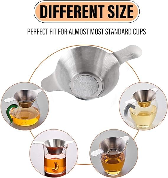 2 stk. Mini Sil Strainer i Rustfritt Stål, Ulike Størrelser, ZQKLA